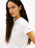 White Bubble Logo Crew Neck T-Shirt  Women