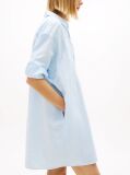 Μπλε Oversized Λινό Φόρεμα Πουκαμίσα  Γυναίκες