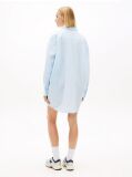 Μπλε Oversized Λινό Φόρεμα Πουκαμίσα  Γυναίκες
