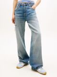 Denim Mia Distressed Mid Rise Relaxed Straight Leg Jeans  Women