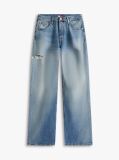 Denim Mia Distressed Mid Rise Relaxed Straight Leg Jeans  Women