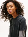 Black Regular Tonal Logo Crew Neck T-Shirt  Women