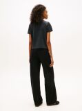 Black Regular Tonal Logo Crew Neck T-Shirt  Women