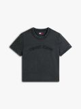 Black Regular Tonal Logo Crew Neck T-Shirt  Women