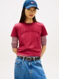 Pink Regular Tonal Logo Crew Neck T-Shirt  Women
