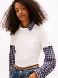 White Regular Tonal Logo Crew Neck T-Shirt  Women