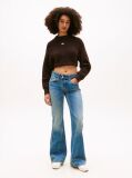 Denim Whiskered Low Rise Bootcut Jeans  Women