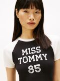 Μαύρο Slim T-Shirt Με Λογότυπο & Μανίκια Ρεγκλάν  Γυναίκες