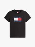 Black Tonal Tommy Flag T-Shirt  Women