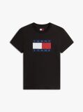Black Tonal Tommy Flag T-Shirt  Women
