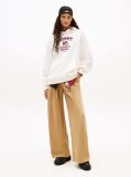 White 1985 Flock Logo Oversized Hoody  Women