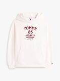 White 1985 Flock Logo Oversized Hoody  Women