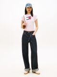 Pink Wavy Flag Jersey Slim T-Shirt  Women