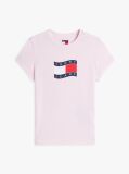 Pink Wavy Flag Jersey Slim T-Shirt  Women