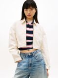 Denim Denim Τζάκετ Με Φερμουάρ Και Cropped Γραμμή  Γυναίκες