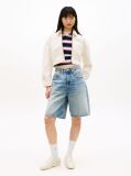 Denim Denim Τζάκετ Με Φερμουάρ Και Cropped Γραμμή  Γυναίκες