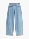 Denim Twisted Seam Mid Rise Barrel Jeans  Women
