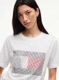 Άσπρο T-Shirt Από Jersey Σε Άνετη Γραμμή Με Λογότυπο  Γυναίκες
