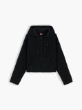 Μαύρο Hoody Με Teddy Fleece Φινίρισμα Και Φερμουάρ  Γυναίκες