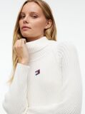 Άσπρο Midi Πλεκτό Φόρεμα Oversized  Γυναίκες