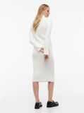 Άσπρο Midi Πλεκτό Φόρεμα Oversized  Γυναίκες