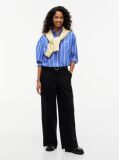 Multi Πουκάμισο Oversized Cropped Από Ποπλίνα   Γυναίκες