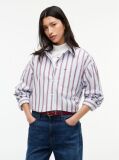 Multi Oversized Fit Yarn Dyed Poplin Shirt  Women