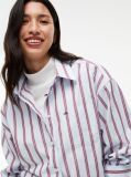 Multi Oversized Fit Yarn Dyed Poplin Shirt  Women