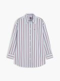 Multi Oversized Fit Yarn Dyed Poplin Shirt  Women