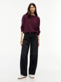 Purple Boxy Crew Neck Jumper  Women