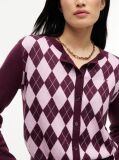 Multi Argyle Crew Neck Cardigan  Women