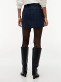 Blue Wool Blend Pleated A-Line Mini Skirt  Women