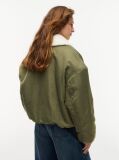 Πράσινο Τζάκετ Bomber Oversized Με Γιακά Από Συνθετική Γούνα  Γυναίκες