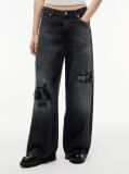 Denim Daisy Distressed Low Rise Loose Jeans  Women