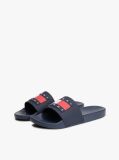 Blue Essential Flag Badge Pool Slides  Men