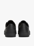 Black Retro Essential Leather Badge Trainers  Men