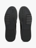 Black Retro Essential Leather Badge Trainers  Men