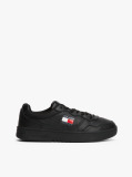 Μαύρο Δερμάτινα Sneakers Με Colour-Blocked Λεπτομέρεια  Άνδρες