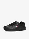 Μαύρο Δερμάτινα Sneakers Με Colour-Blocked Λεπτομέρεια  Άνδρες