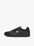 Μαύρο Δερμάτινα Sneakers Με Colour-Blocked Λεπτομέρεια  Άνδρες