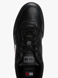 Μαύρο Δερμάτινα Sneakers Με Colour-Blocked Λεπτομέρεια  Άνδρες