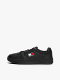 Μαύρο Δερμάτινα Sneakers Με Colour-Blocked Λεπτομέρεια  Άνδρες