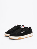 Black Suede Textured Midsole Trainers  Men