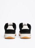Black Suede Textured Midsole Trainers  Men