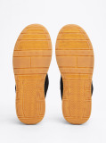 Black Suede Textured Midsole Trainers  Men