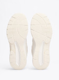 Beige Colour-Blocked Mixed Texture Trainers  Men