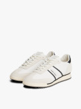 Beige Retro Serrated Trainers With Leather  Men