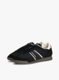 Black Retro Mixed Texture Serrated Trainers  Men
