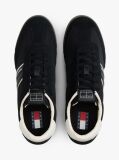 Black Retro Mixed Texture Serrated Trainers  Men