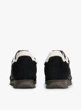 Black Retro Mixed Texture Serrated Trainers  Men